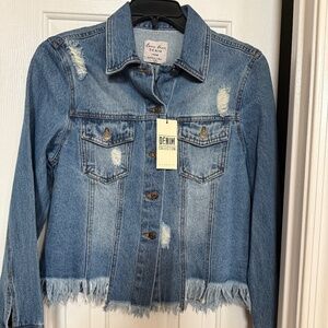 Love Tree Jacket with Dreamers Rose Appliqué on back SZ L